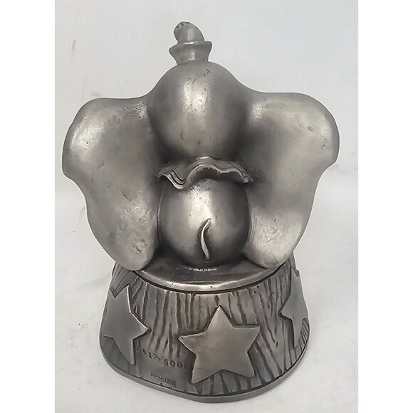 Disney Dumbo Limited Edition Pewter Clock Figure Quartz #412/5000 Malaysia WORKS - Picture 3 of 16